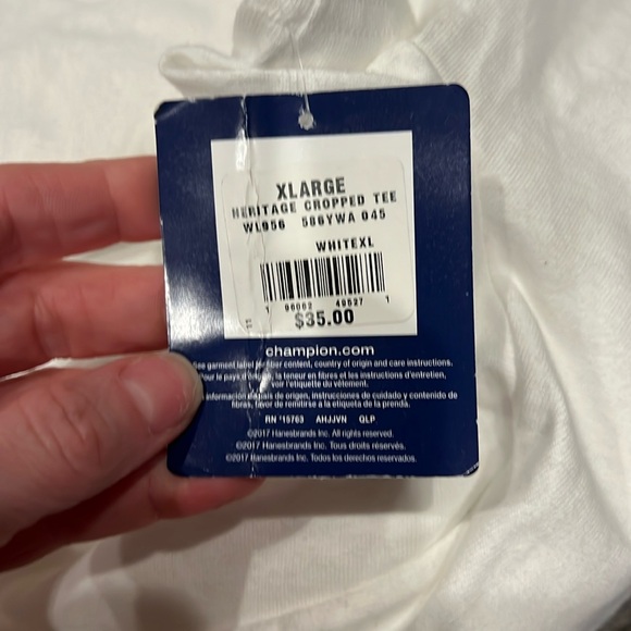 Champion Tee shirt cropped NWT Heritage XL - Picture 3 of 3